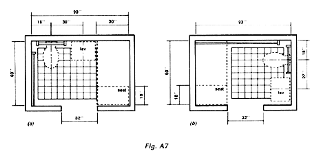 Configurations of Toilet Room with Roll-in Shower